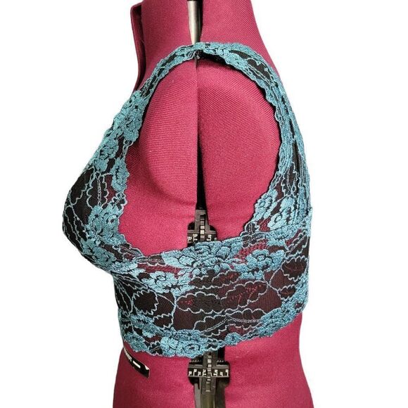 Rampage Lace Deep V Bralette (Size Large) - Picture 3 of 7